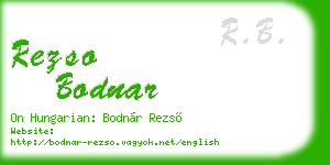 rezso bodnar business card