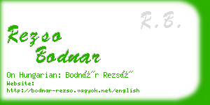 rezso bodnar business card